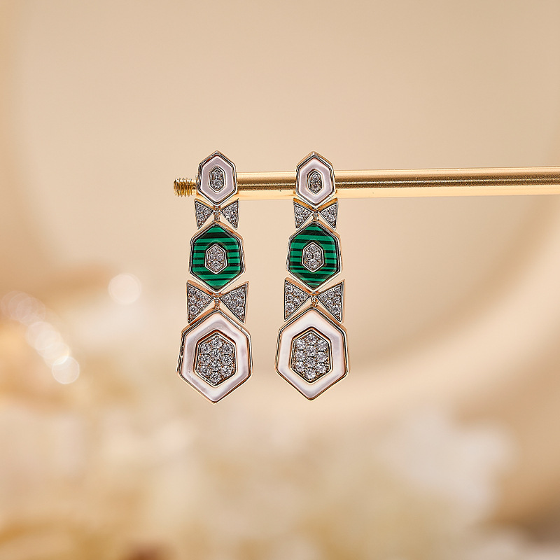 Vintage Fashion Collection - Designer Collection Style Long Stud Earrings