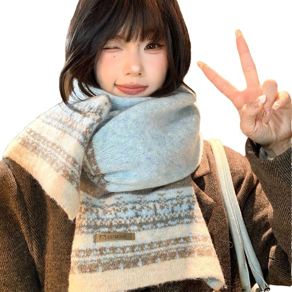 Vintage Fashion Patterns - New Fair Isle Pattern Patchwork Scarf
