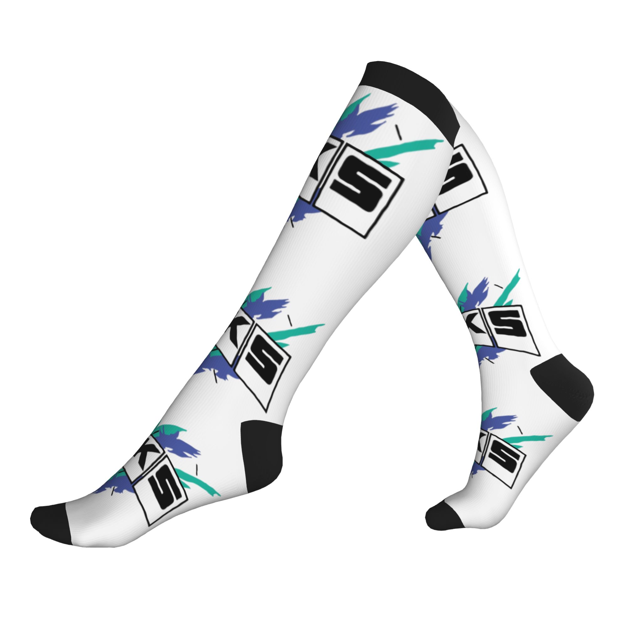 Vintage Fashion Logo - Fashion Print HKS Vintage Logo Socks