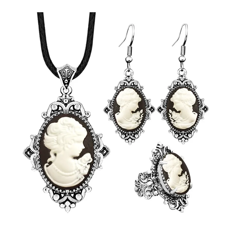 Vintage Fashion Queen - Vintage Look Lady Queen Cameo Jewelry