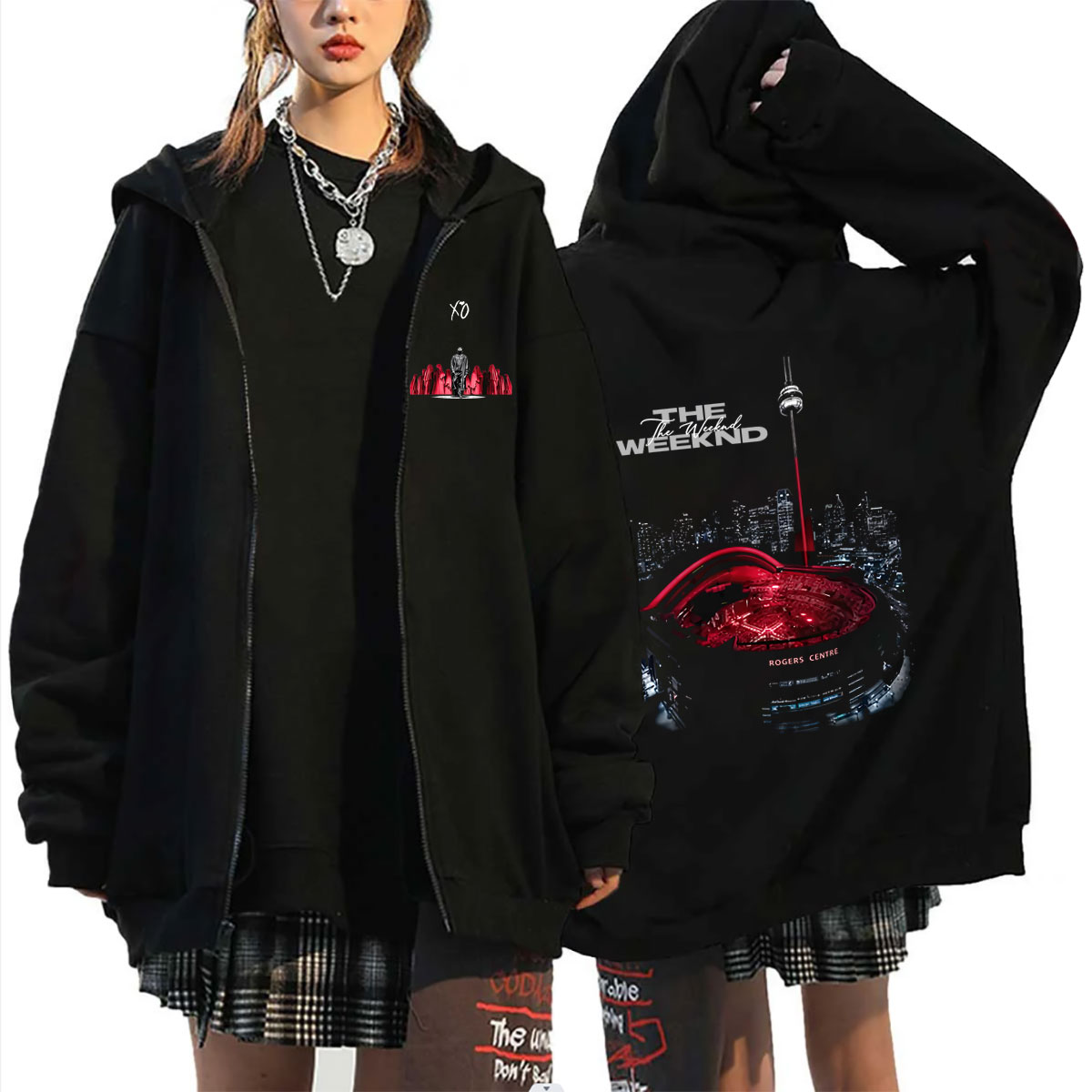 Vintage Fashion Pop Up - Rapper The Weeknd Zipper Hoodie Men