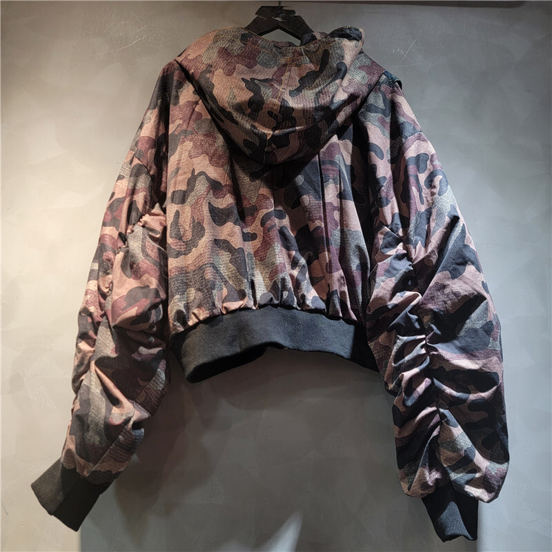 WTHT Trendy Women's Camouflage - Patchwork Jean Jacket ulasan dan harga