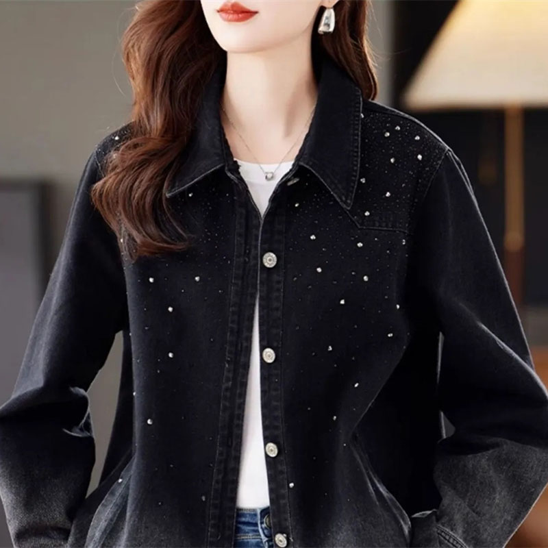 Femme Casual Patchwork Jeans B - Patchwork Jean Jacket ulasan dan harga