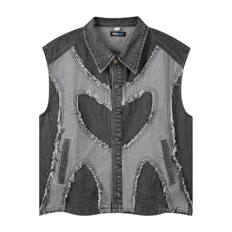 European and American mens Lap - Patchwork Jean Jacket ulasan dan harga