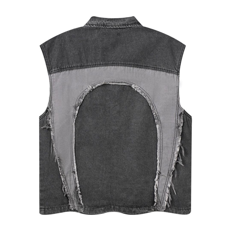 European and American mens Lap - Patchwork Jean Jacket ulasan dan harga