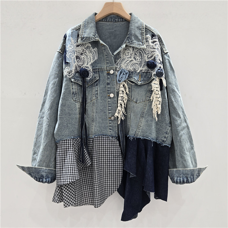 SuperAen Autumn 2025 New Women - Patchwork Jean Jacket ulasan dan harga