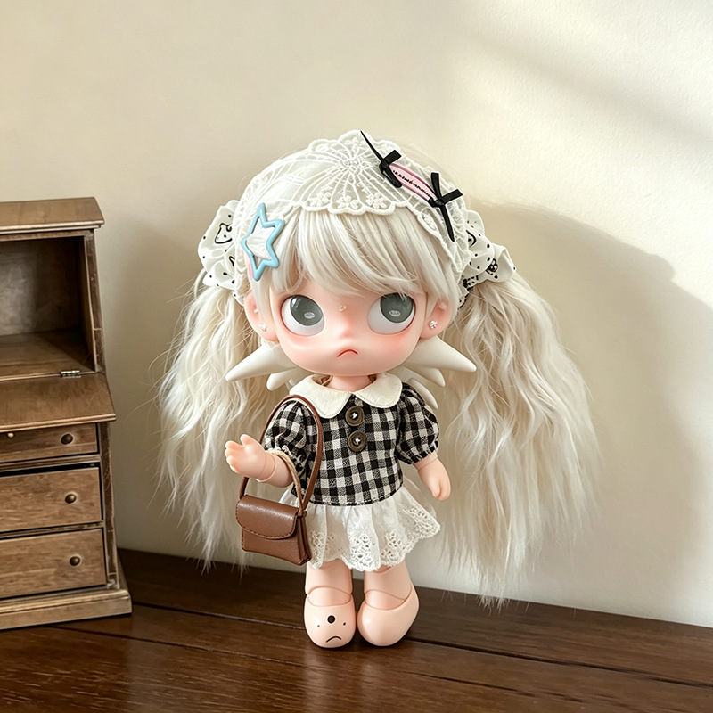 Vintage Sweet Plaid Doll Dress - Vintage Fashion Dolls ulasan dan harga