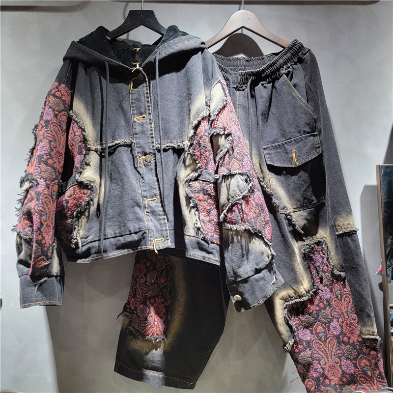 WTHT Fashion Women's Wash Patc - Patchwork Jean Jacket ulasan dan harga