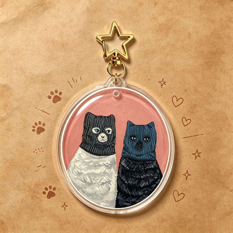Serial Cuddlers Cat Acrylic Ke - Vintage Fashion Collection ulasan dan harga