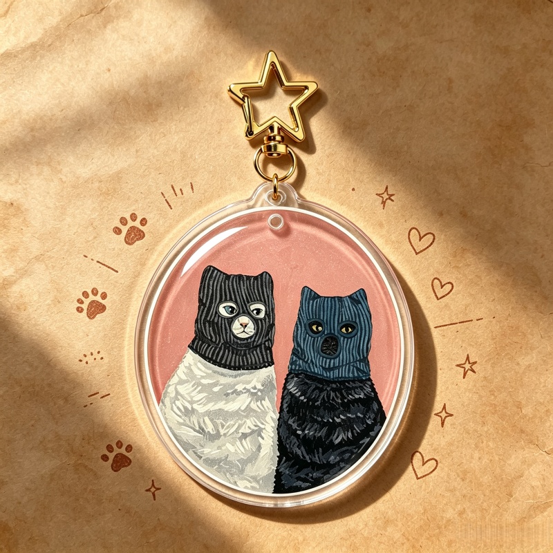 Serial Cuddlers Cat Acrylic Ke - Vintage Fashion Collection ulasan dan harga
