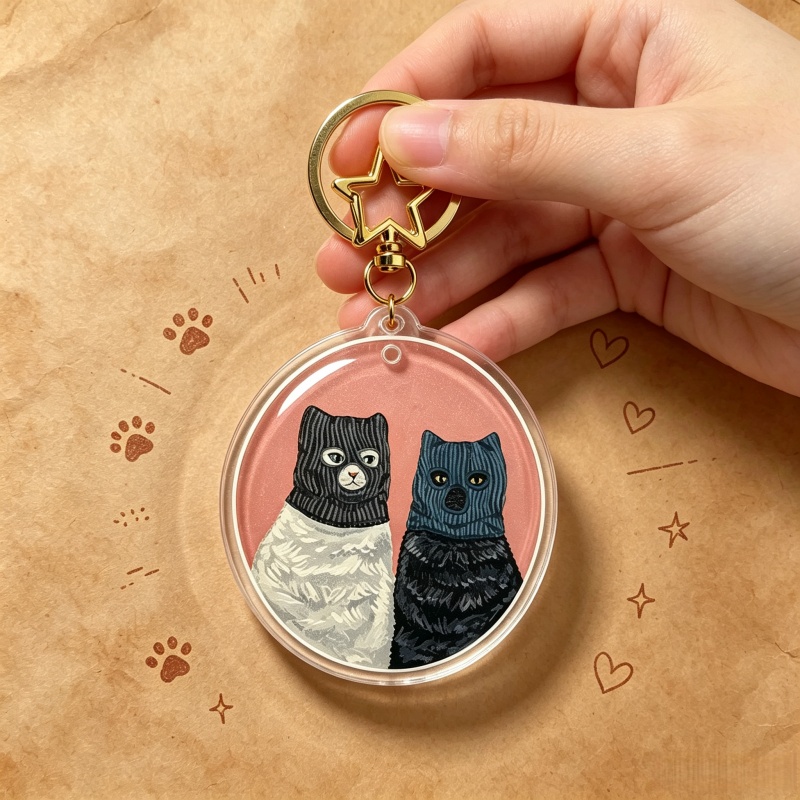 Serial Cuddlers Cat Acrylic Ke - Vintage Fashion Collection ulasan dan harga