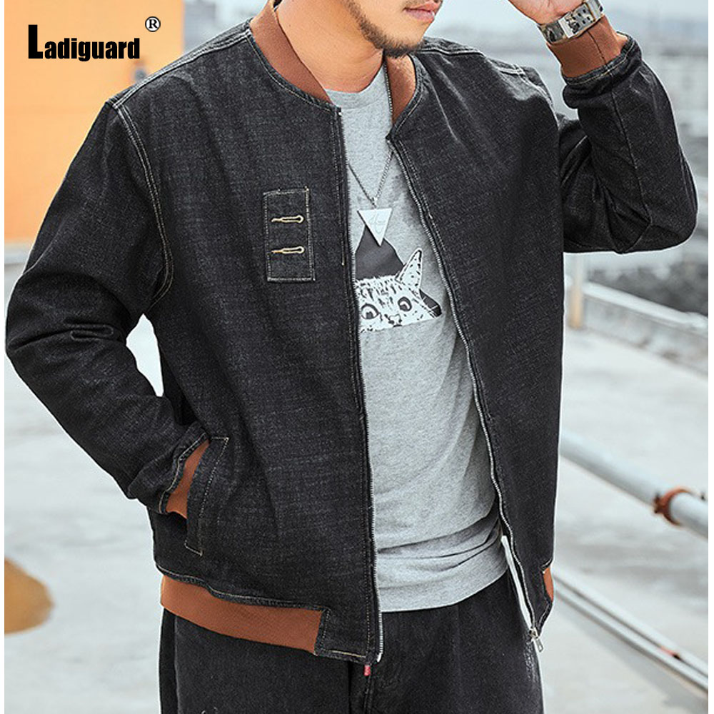Ladiguard Plus Size 7xl Mens P - Patchwork Jean Jacket ulasan dan harga