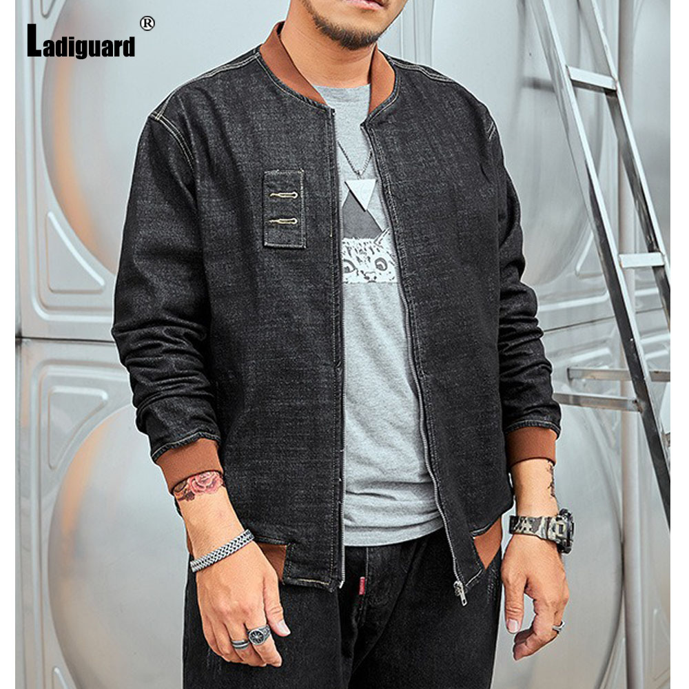 Ladiguard Plus Size 7xl Mens P - Patchwork Jean Jacket ulasan dan harga