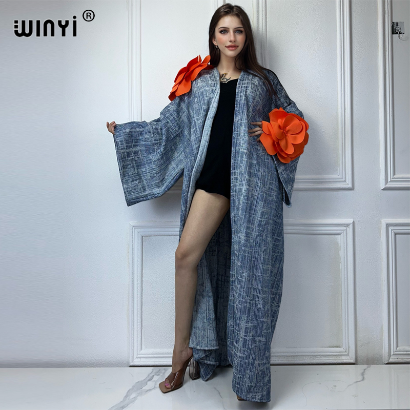 WINYI Kimono Catwalk model was - Patchwork Jean Jacket ulasan dan harga