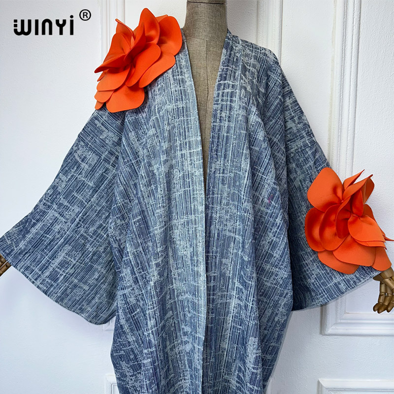 WINYI Kimono Catwalk model was - Patchwork Jean Jacket ulasan dan harga