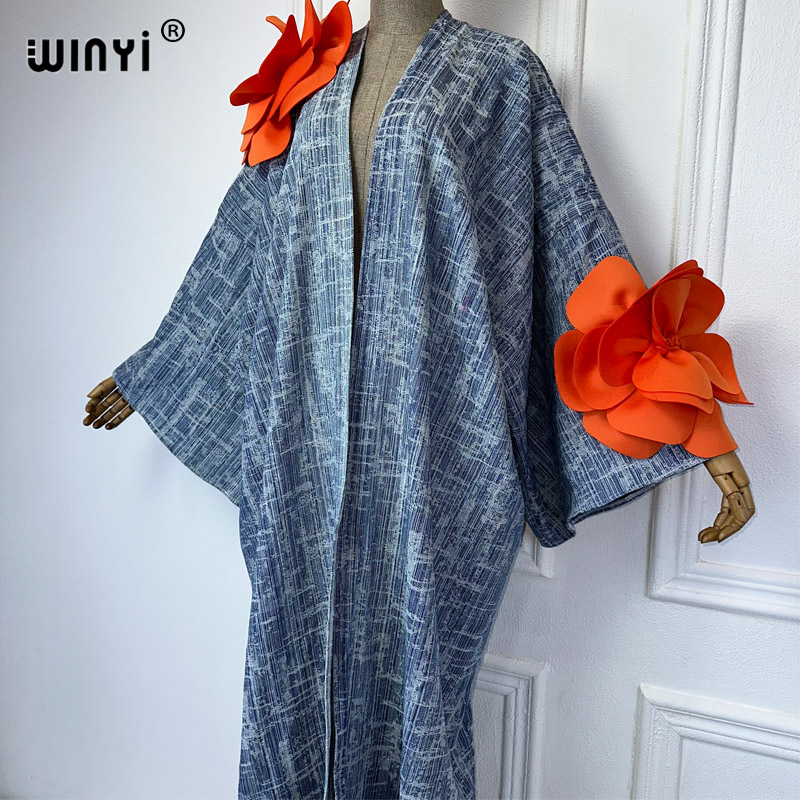 WINYI Kimono Catwalk model was - Patchwork Jean Jacket ulasan dan harga
