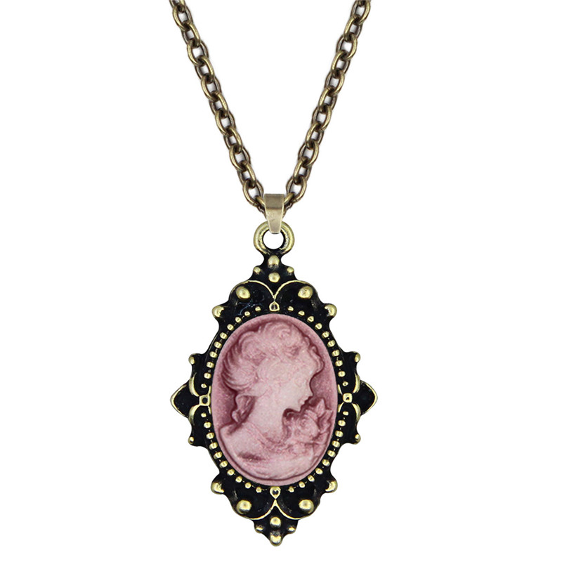 Vintage Lady Queen Cameo Neckl - Vintage Fashion Queen ulasan dan harga