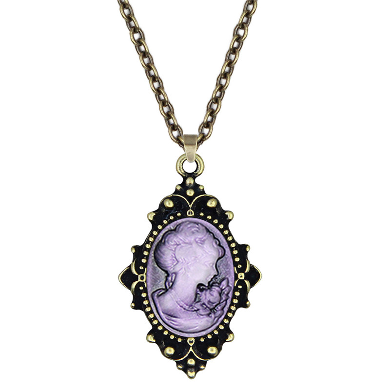 Vintage Lady Queen Cameo Neckl - Vintage Fashion Queen ulasan dan harga