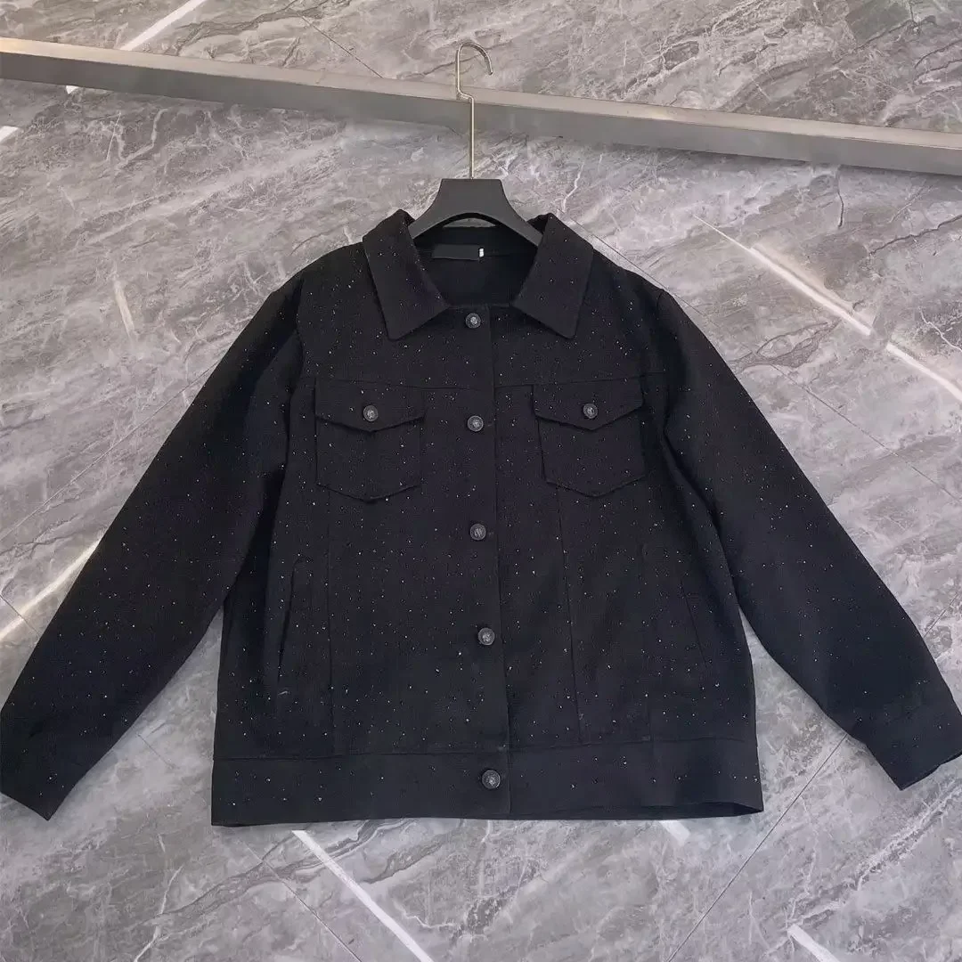 Jeans Coat for Men Button Casu - Patchwork Jean Jacket ulasan dan harga