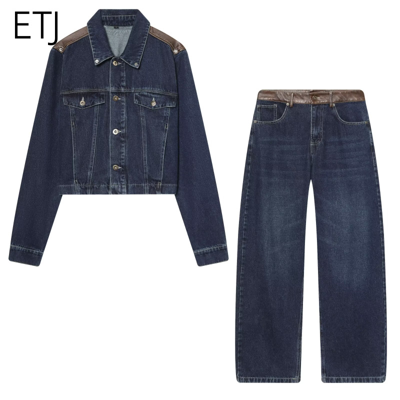 ETJ Women's Denim Jacket & Jea - Patchwork Jean Jacket ulasan dan harga
