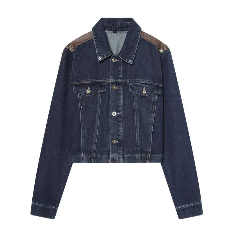 ETJ Women's Denim Jacket & Jea - Patchwork Jean Jacket ulasan dan harga