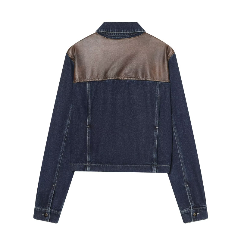 ETJ Women's Denim Jacket & Jea - Patchwork Jean Jacket ulasan dan harga